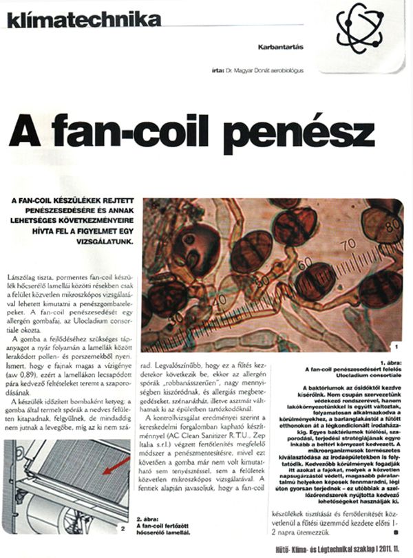 Fan-coil penész